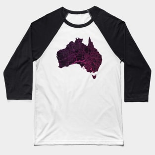 Melbourne Map Baseball T-Shirt